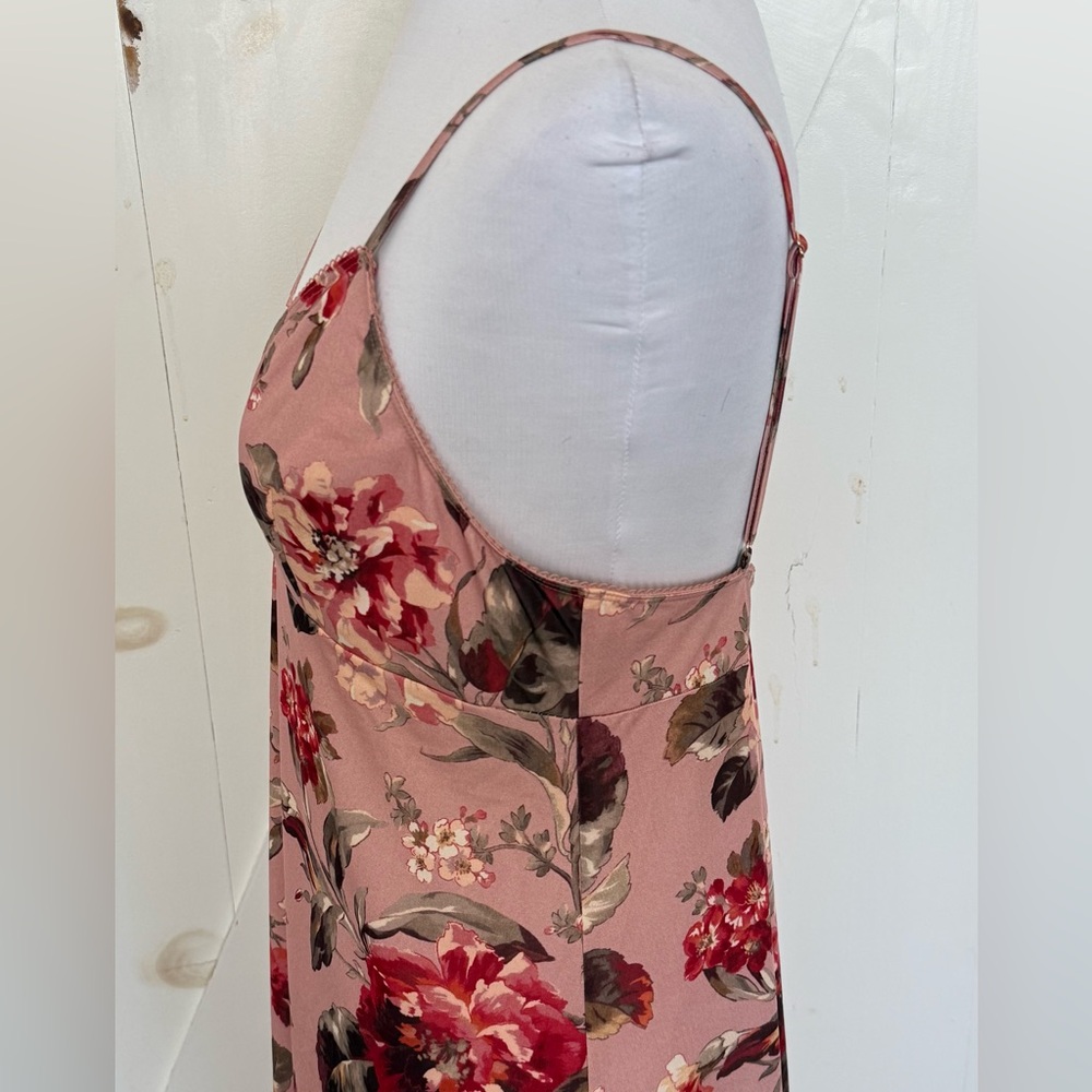 Zimmermann Floral Cassia Midi Slip Dress Thin Straps Pink Women’s Size 10 - Picture 4 of 13